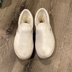 white slip on vans